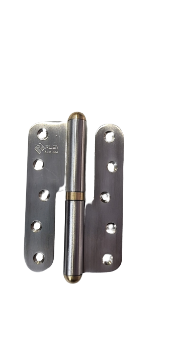 Bản lề cối inox N09 - Đầu Đồng long đen Đồng, có lỗ tra dầu